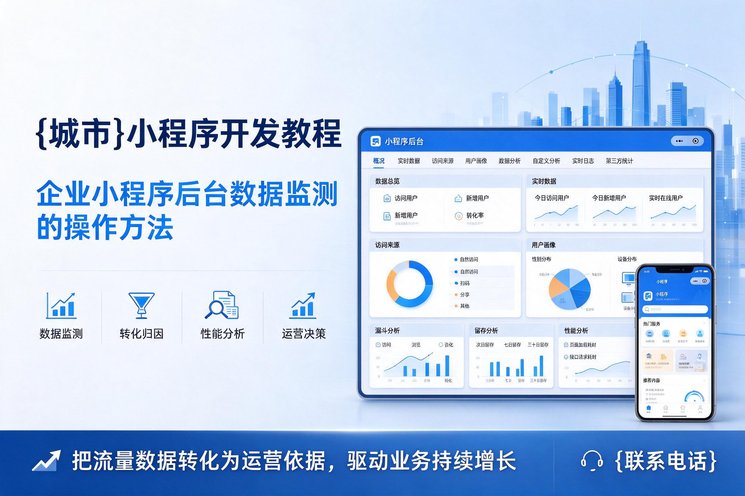 冷水江小程序开发教程：企业小程序后台数据监测的操作方法